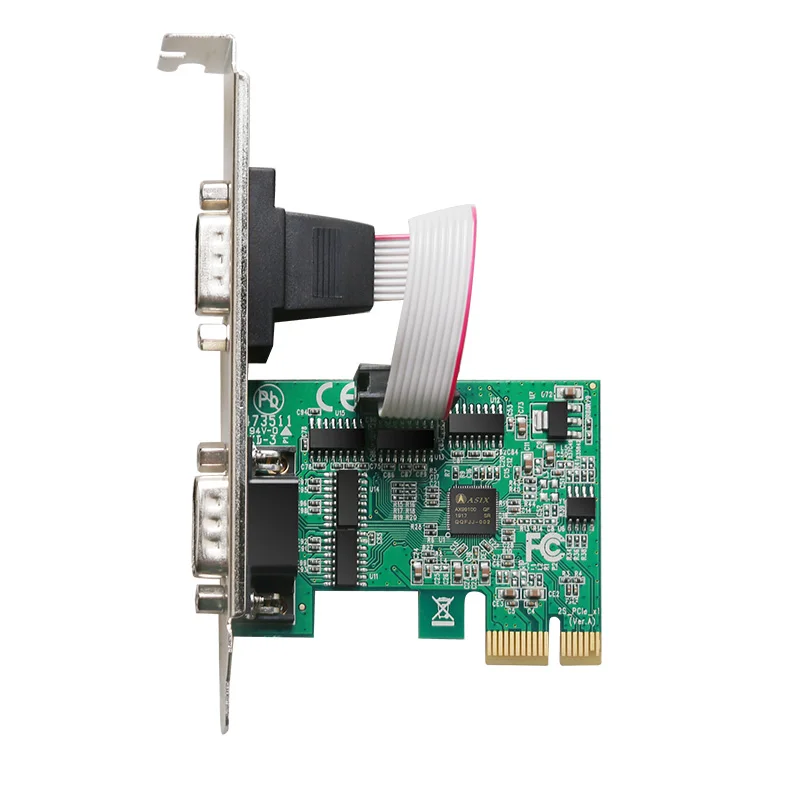 Great-Q PCI-E PCI Express двойной последовательный контроллер DB9 RS232 с 2 портами переходная