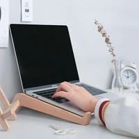 laptop wooden stand notebook support laptop base macbook pro holder heat dissipation bracket computer accessories desk set
