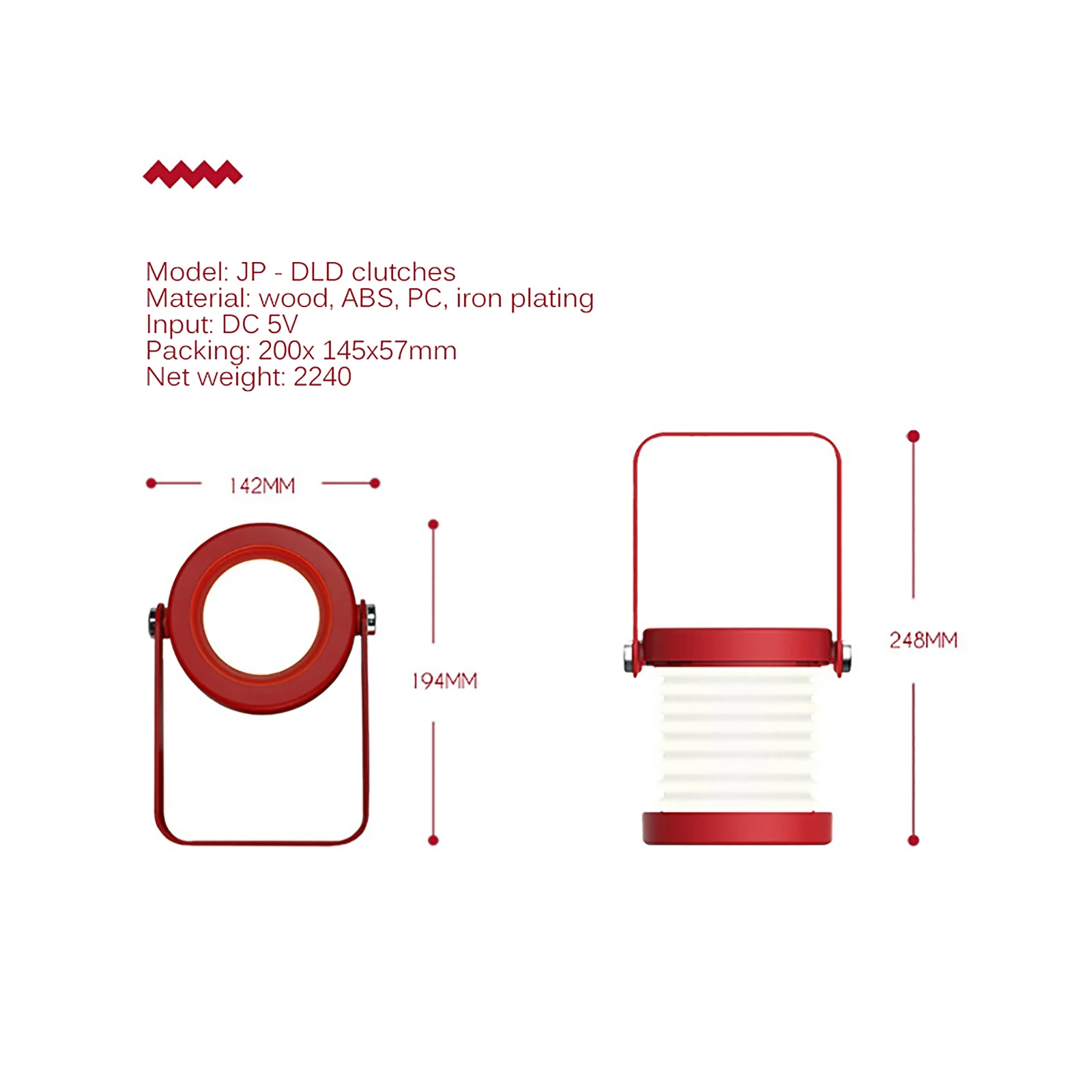 

Creative Wood Handle Foldable Night Lights Reading Lamp Portable Lantern Lamp Telescopic Folding Led Table Lamp USB Charging