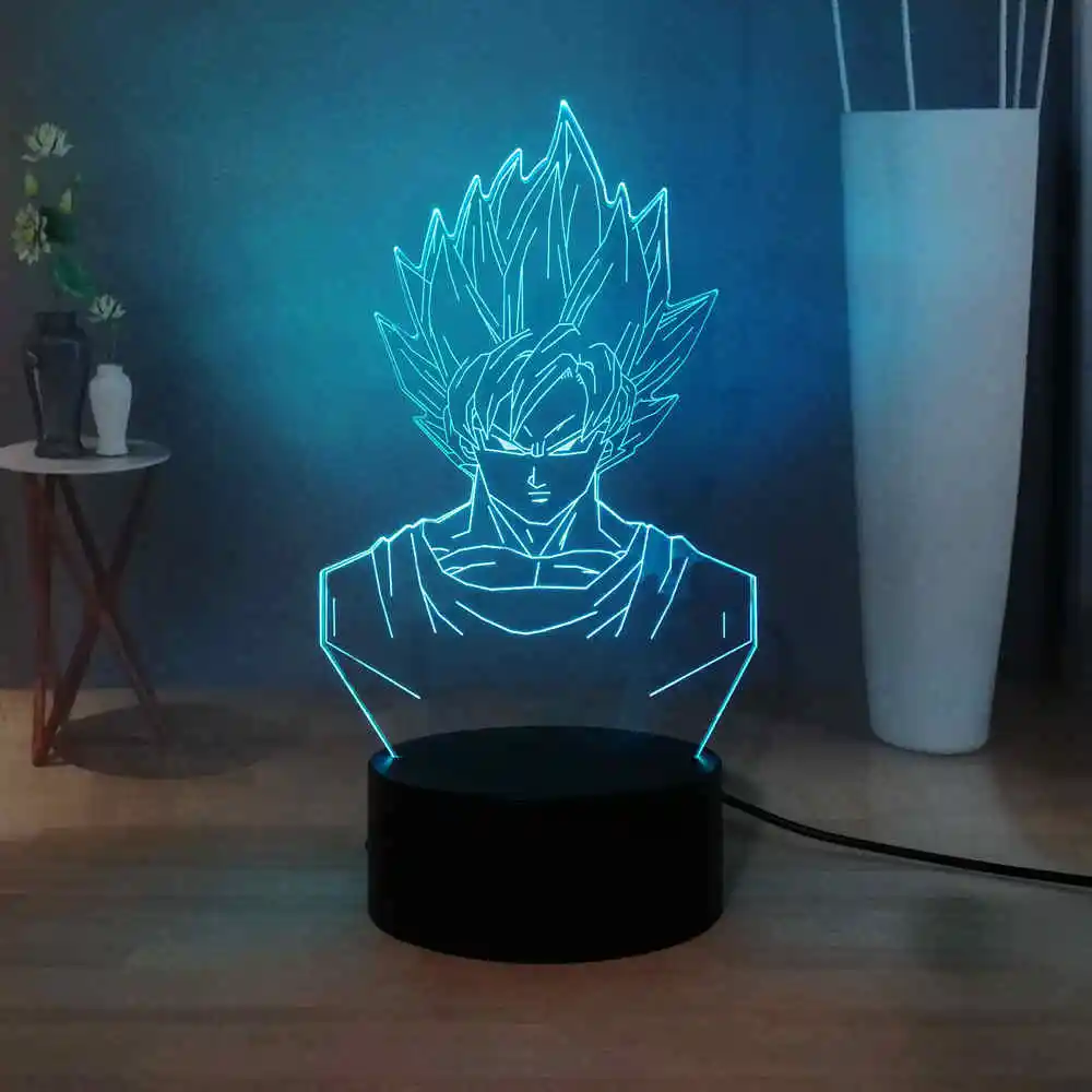 Новинка, светодиодный ночник с драконом, для детей, Сон Гоку, RGB, 7 цветов, настольная лампа, креативная прикроватная лампа, подарок на день рождения