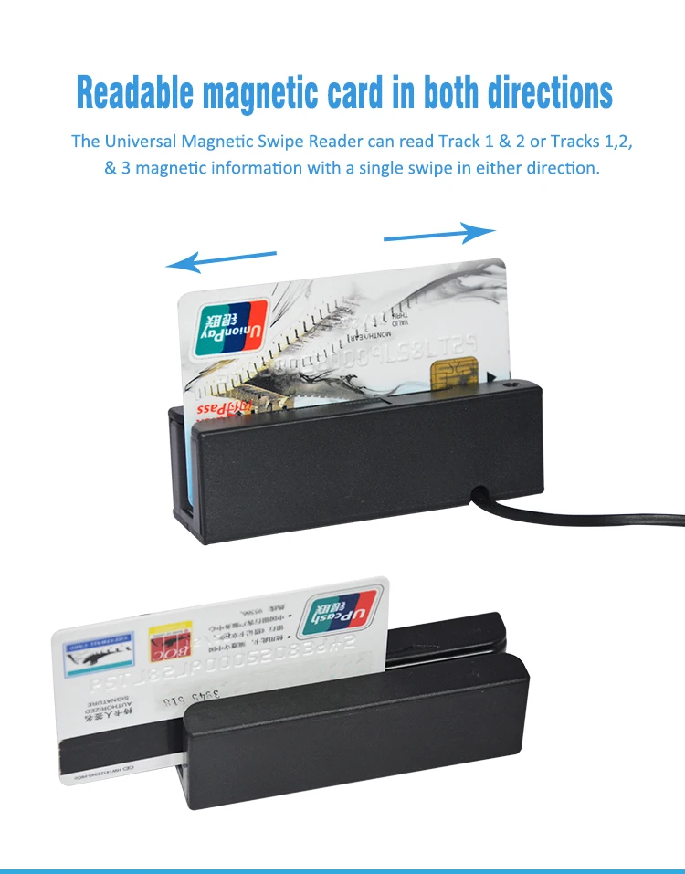 Дешевый 3 трека USB Магнитный и считыватель карт Magstripe с бесплатным SDK HCC750U-06 |