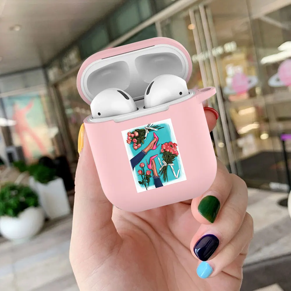 

Fashion Coffee Boss Girl Case For Airpods 1 2 Wireless Earphone Airpods Pro Silicone Wireless Bluetooth Earphone Box Matte Cover