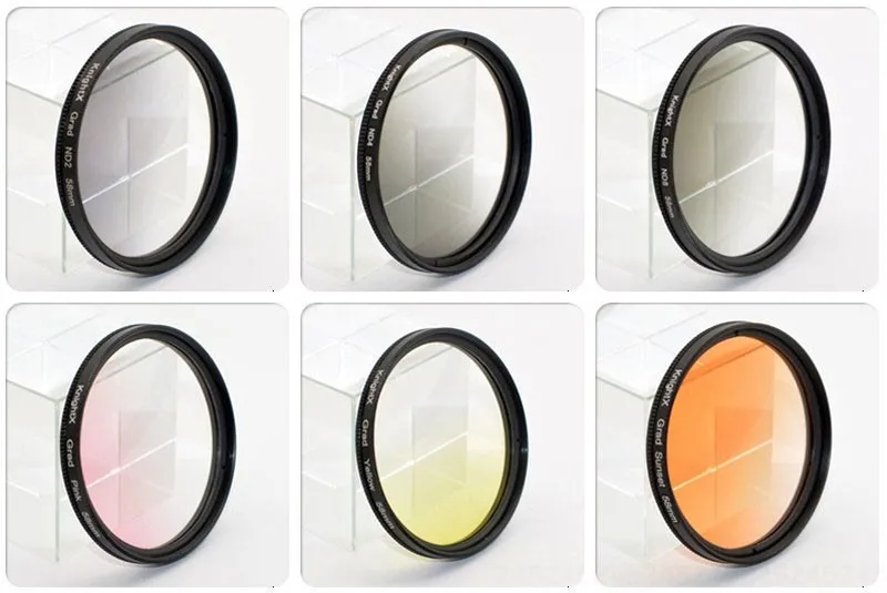 KnightX 24 цвета защитный УФ-фильтр для ND CPL Для nikon canon 49 52 55 58 62 67 72 77 мм Комплект фильтров 1200d d3300 комплект d70 d600 dslr фото 700d d5500