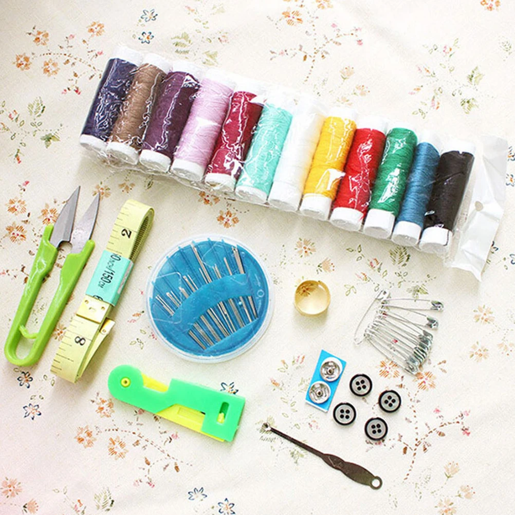 Большая швейная коробка набор бытовой портативный 10 шт мини инструмент нить