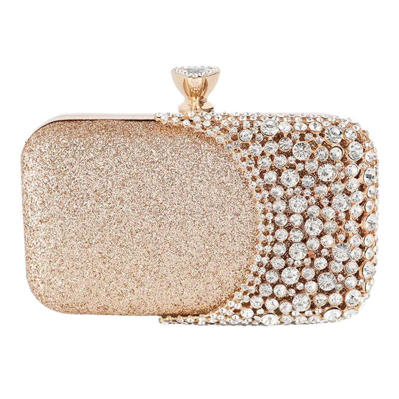 

Womens Crystal Rhinestone Evening Clutch Bag Wedding Purse Bridal Prom Handbag Party Bag New