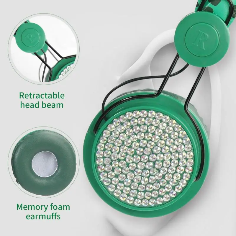 

3.5mm Kids Cute Head-mounted Dinosaur Headphones Headset Wired Earphone With Microphone Learning Games Mobile Phone