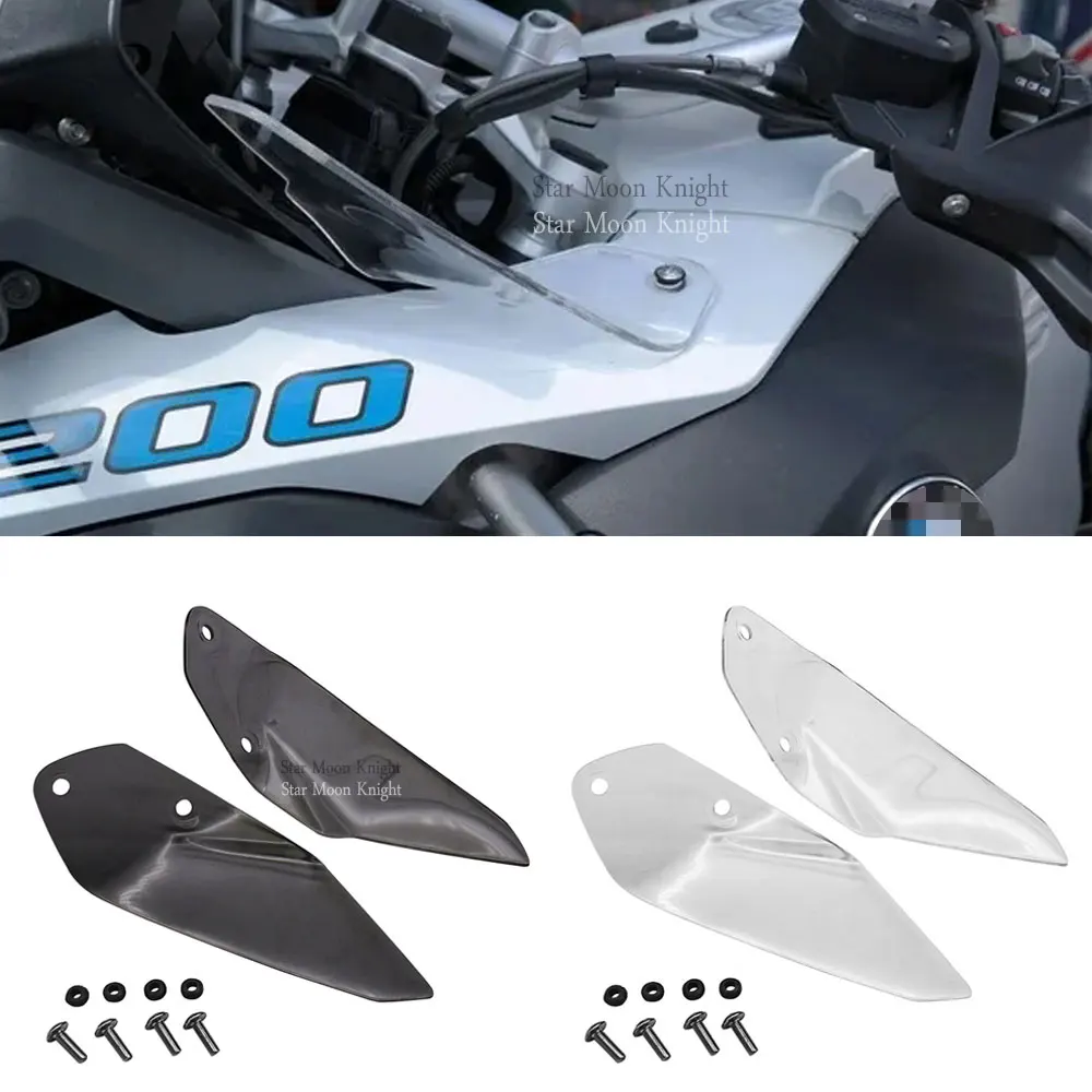 Motorcycle Windshield Side WindScreen Panel Clear Wind Deflectors ScreenVentilation plate For BMW R1200GS R 1200 GS Adventure