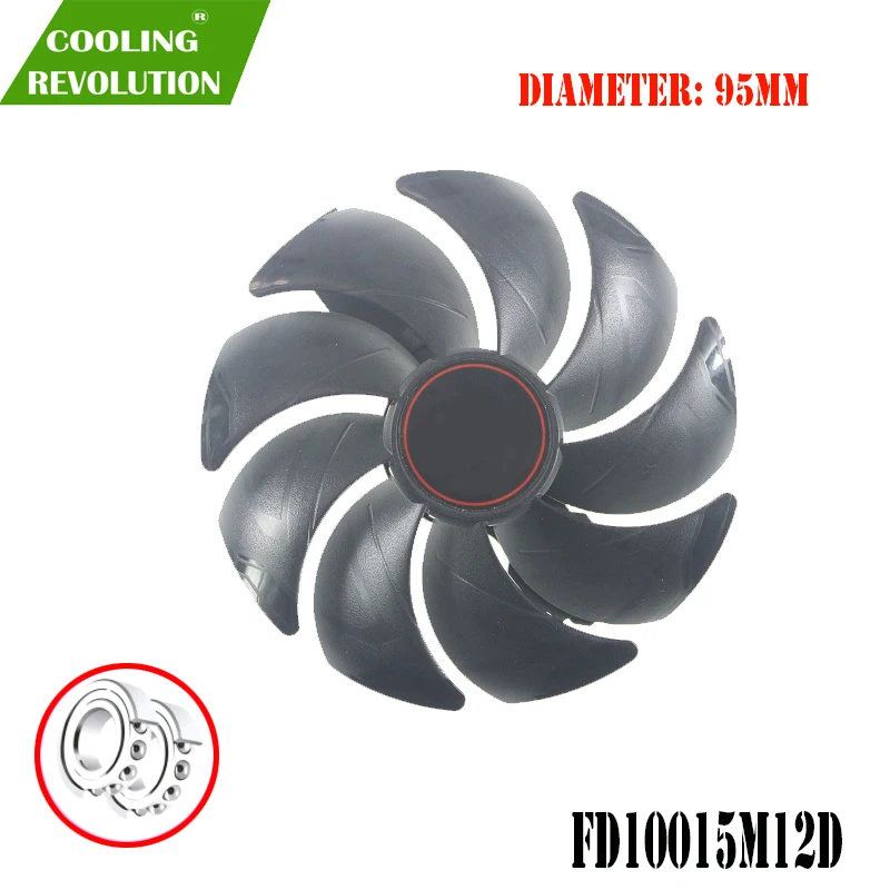 FD10015M12D 95 мм 6-контактный DC 12 В 0.45A RX 5700XT кулер GPU для Sapphire RX 5500 5600 5700XT импульсный охлаждающий вентилятор