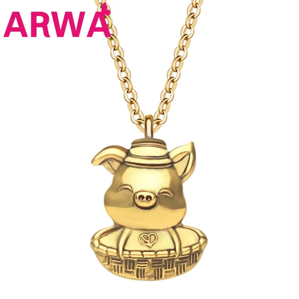 ARWA сплав из жемчуга черной раковины и цинкового сплава/подвес ожерелье сладкий