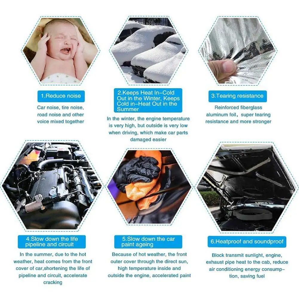 Глушитель из Алюминиевого волокна толщиной 10 мм хлопковый автомобильный