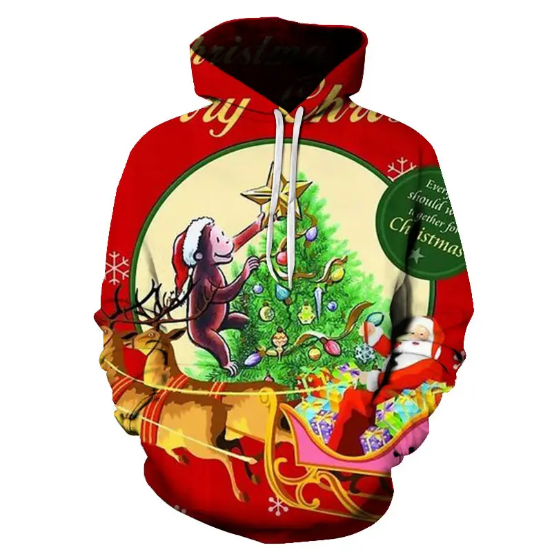 Осенние тонкие женские толстовки с капюшоном Merry Christmas 3D печать полный рукав толстовки Топы повседневные женские Снежинки Снеговик подарочные пуловеры уличная одежда