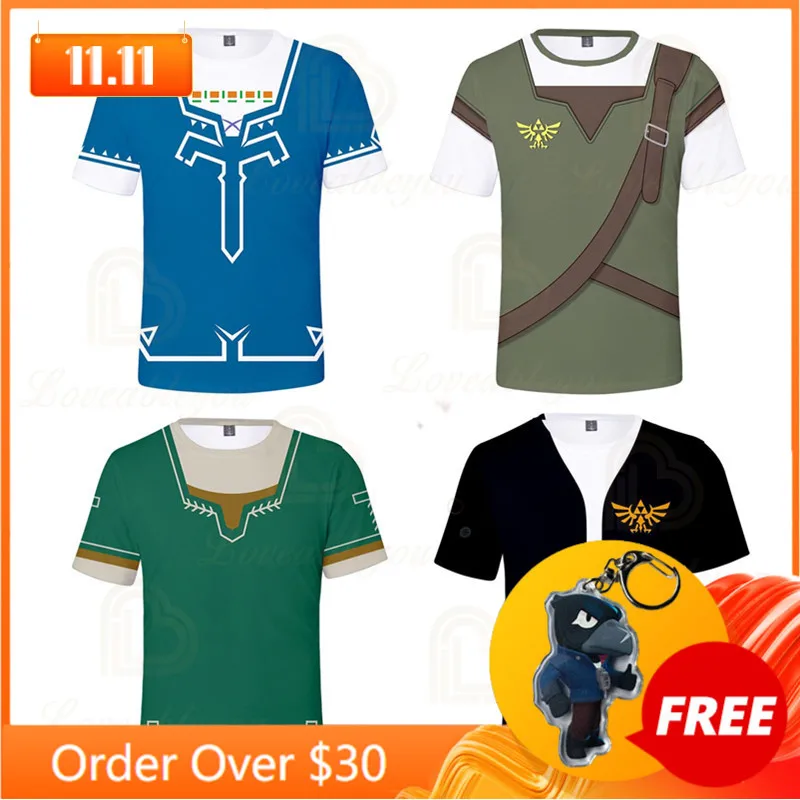 Легенда о Зельде 2020 детская футболка для мальчика топы одежда летняя 3d с