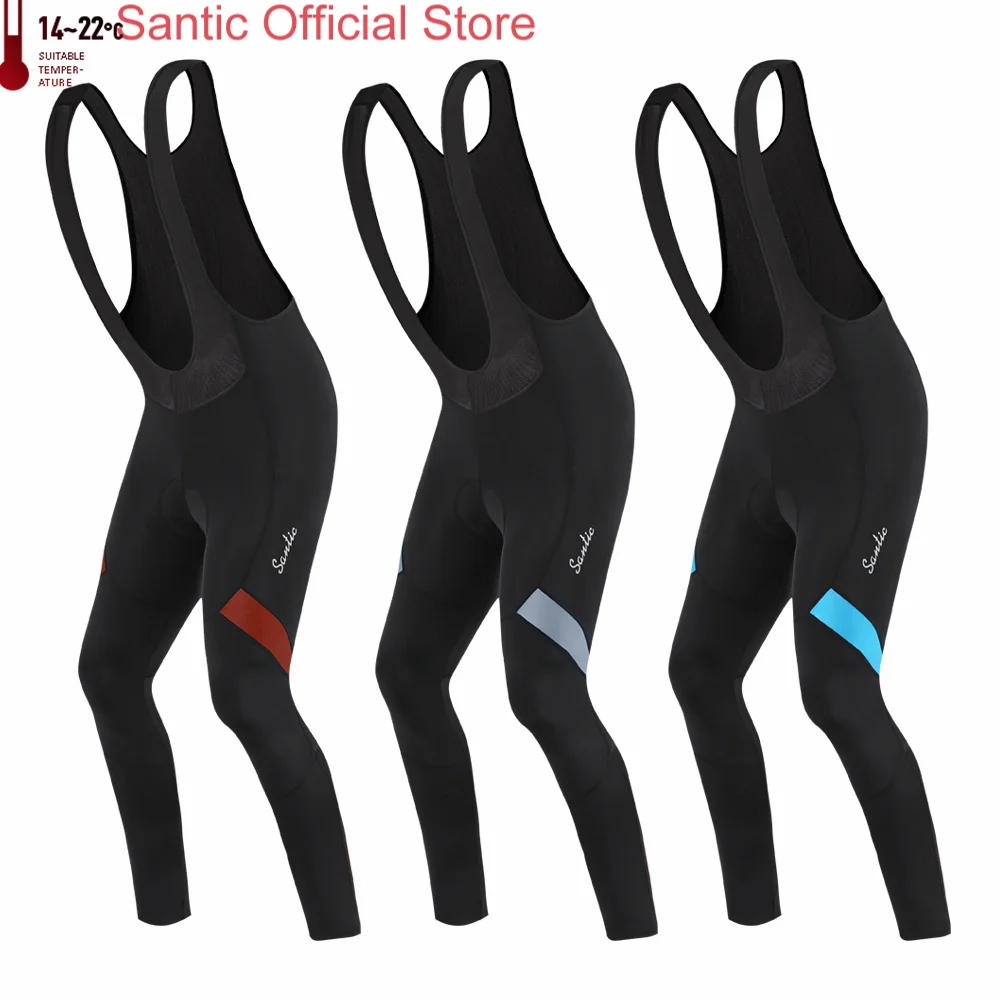 Santic Для мужчин Велоспорт комбинезон длинные брюки для девочек нагрудник