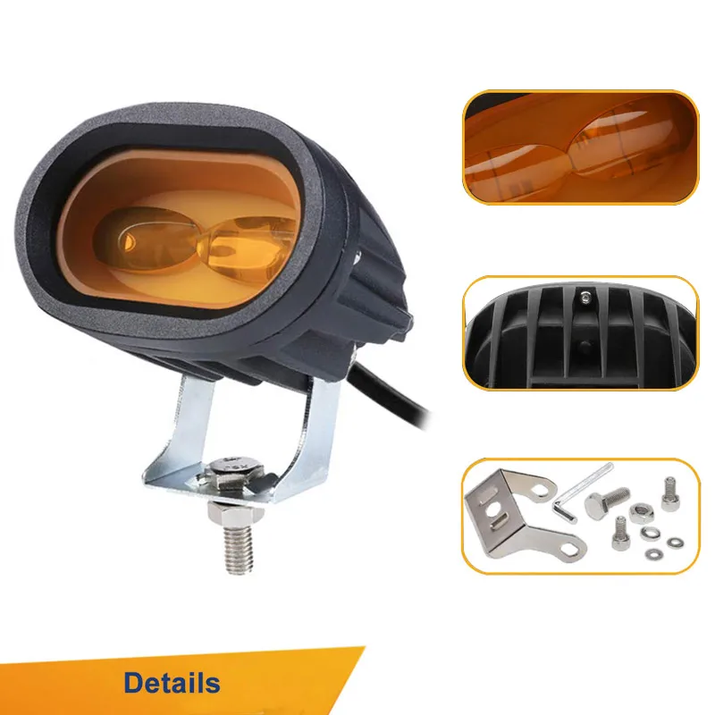 

1PCS 20W Car Light White or Yellow Daytime Running Light Auxiliary Lighting Spot Light DRL Fog Lamp Auto Motorcycle ATV UTV