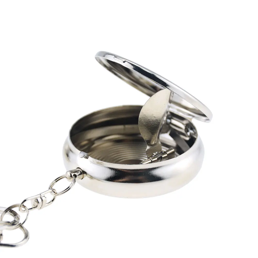 1 шт. карманная пепельница с брелоком портативная Мобильная из нержавеющей стали