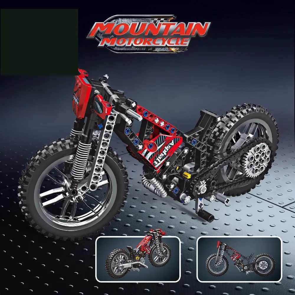 Горный мотоцикл (2 модели) строительные блоки кирпичи Decool 3373 253 шт подарки