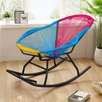 150kg load bearing household rocking chair casual creative nap chair adult colorful leisure chair balcony summer cany chairs
