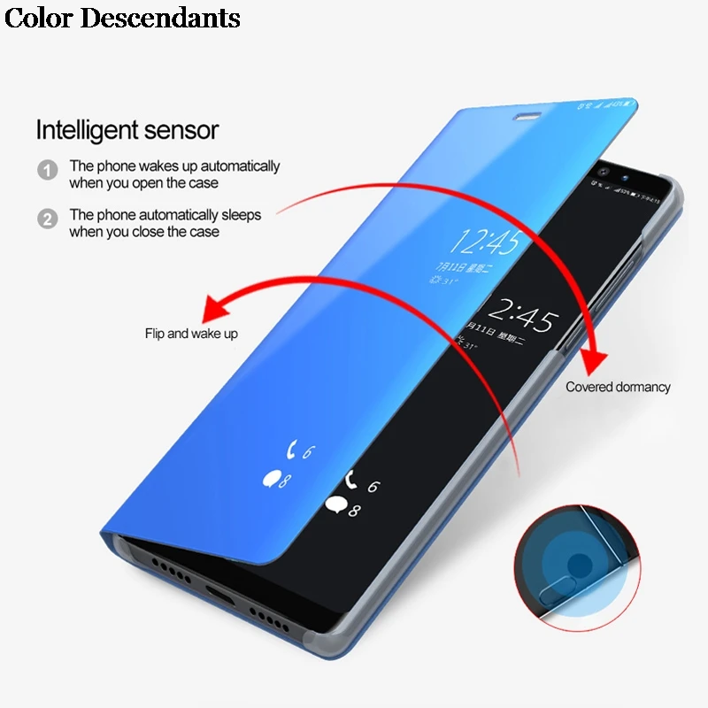 Зеркальный флип-чехол для iPhone XR XS 11 Pro Max 8 7 6 6s Plus чехол с подставкой и окошком 5 5S SE X