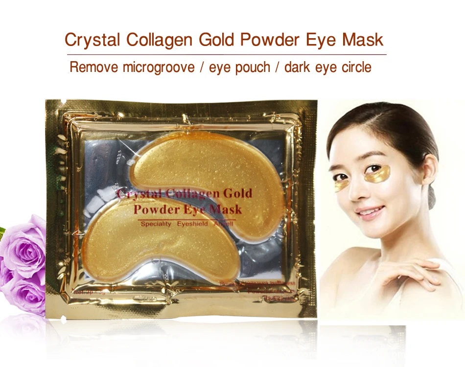 Золотая Био коллагеновая маска 5 пар для лица Кристаллический золотой