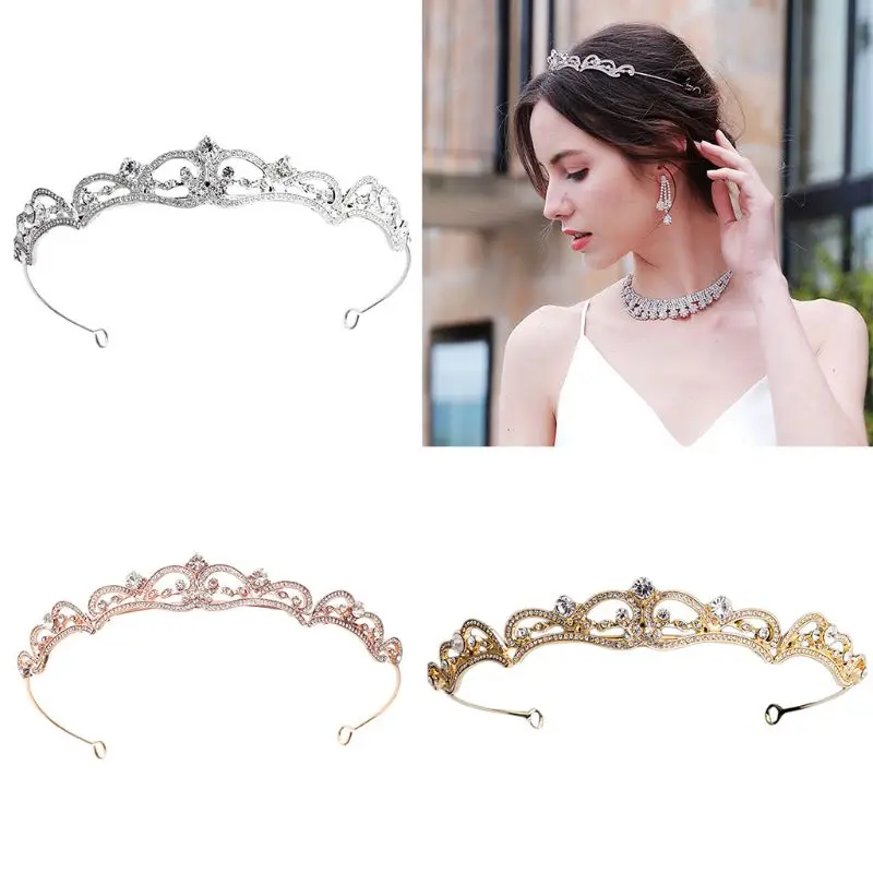 Винтажный Королевский барочный Ювелирная тиара Корона Свадебные Стразы повязка