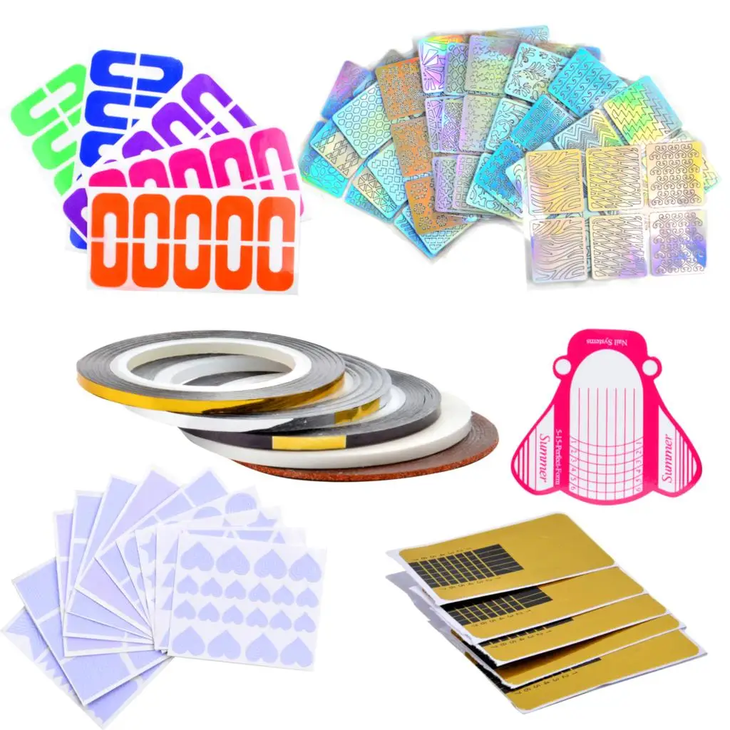 

YEK Nail Art Tools Nail Forms Extension Acrylic Builder Form Guide For Nail Extension Stencil Manicure Tools