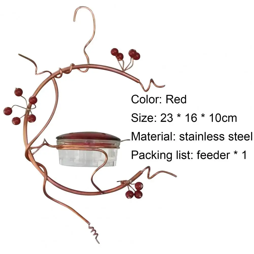 

Bird Feeder Decorative Hanging Design Stainless Steel Exquisite Food Water Feeder Decoration For Home Large Capacity