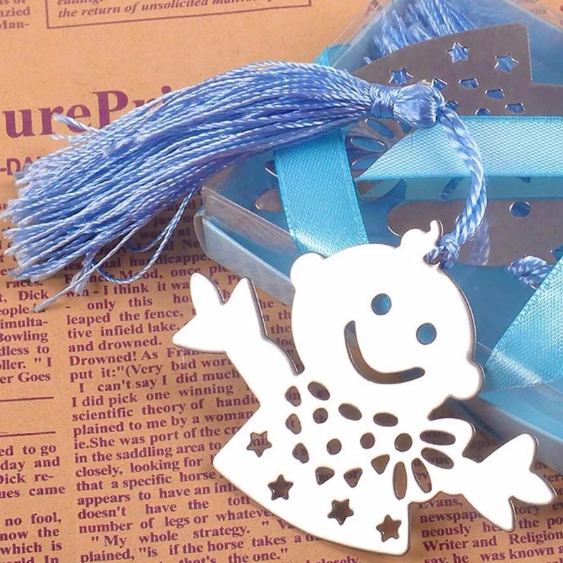 10 шт. милый счастливый мальчик сине-розовый детский Закладка сувениры для