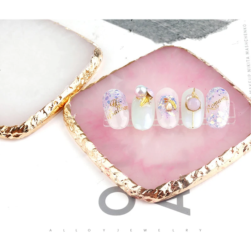 

Resin Nail Art Palette, Nail Painting Mixed Color Palette, Nail Gel Color Practice Makeup Display Board