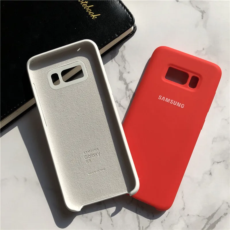 Оригинальный Samsung Galaxy S8 Plus жидкий силиконовый чехол шелковистый мягкий на ощупь
