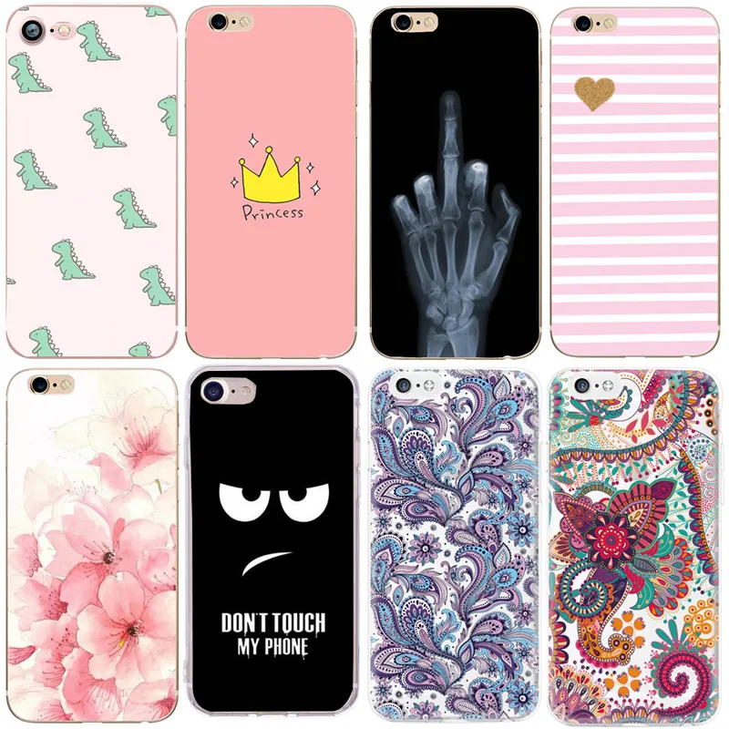 Модный мультяшный чехол с цветами для iphone 7 SE 2020 6S 6 5 s se 8 Plus X XS чехлы телефонов