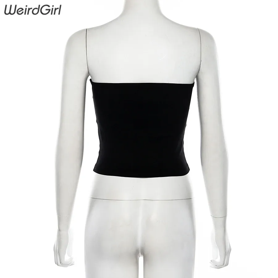 Weirdgirl women sexy tank tops party night club solid color slim sleeveless female vest crop tops off shoulder summer new