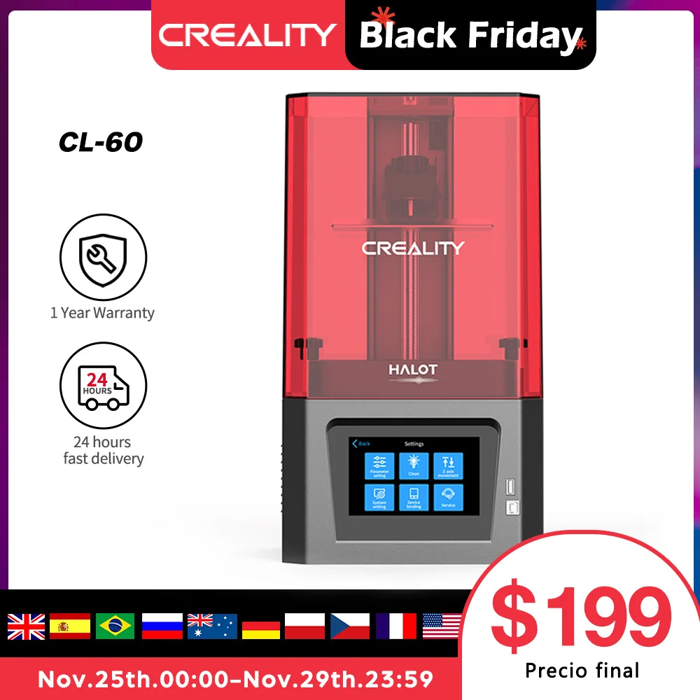 CREALITY 3D-принтеры HALOT один CL-60 смолы УФ Смола принтер ЖК-дисплей Photocuring шариковые