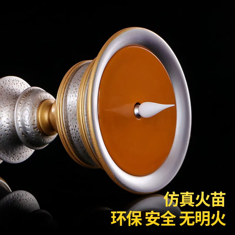 Electronic Butter Lamp LED for Buddha Charging Household Smoke-Free Environmental Protection Prayer