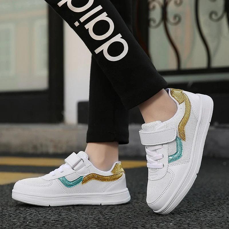 Детская обувь мягкие блестящие кроссовки принцессы уличные Повседневные