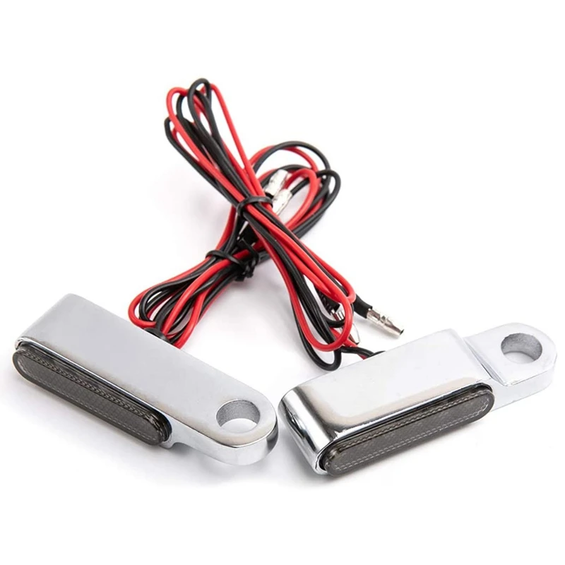 

2PCS Amber Motorcycle Handlebar Brake Clutch Lever Mount LED Turn Signal Indicators Light Blinker Lamp