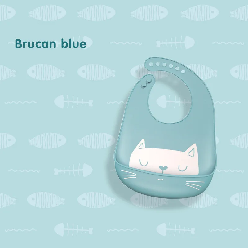Водонепроницаемый ребенок новорожденный мультфильм силиконовые нагрудники безопасности Pinny Burp Ткани Малыш Дети Регулируемый передник для кормления цветной платок-Слюнявчик - Цвет: 7
