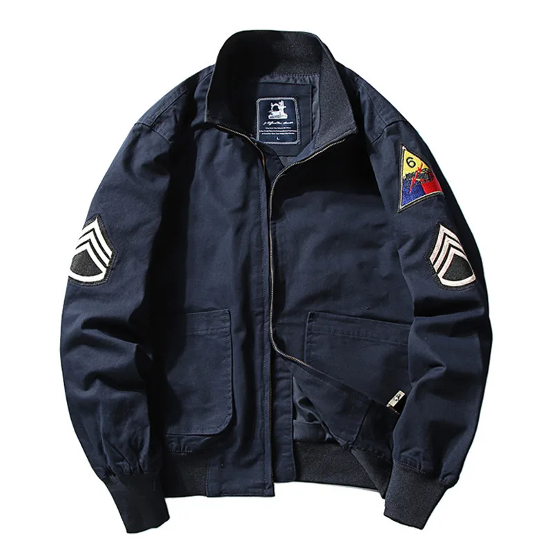 

Pitt 2020 Brad Fury Tanker Khaki Spring Military Cotton Bomber Jacket Lightweight Men's Cotton Tanker Jacket