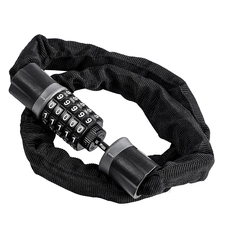 

WEST BIKING Long Safty Chain Lock For Bike Anti-theft Steel Password Code Motorcycle Lock Cycling Electric Bicycle Accoessories