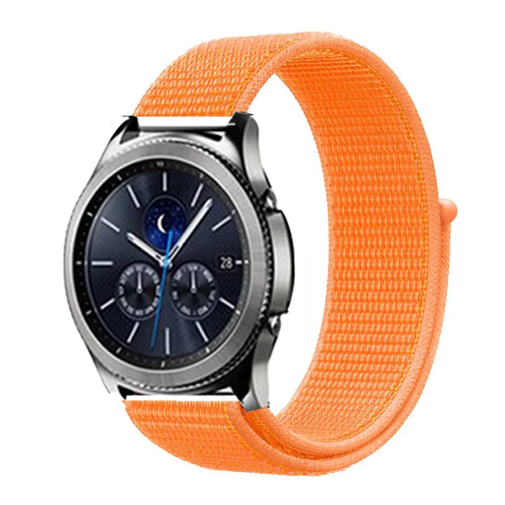 22 мм ремешок для часов samsung galaxy watch 46 мм 42 мм активный 2 нейлон huawei watch gt ремешок Amazfit bip gear S3 Frontier 44 40 - Цвет ремешка: papaya 37