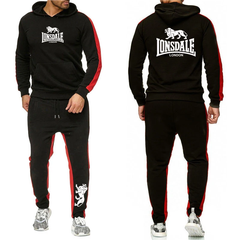 Новинка 2021 классические мужские свитшоты Lonsdale толстовка с капюшоном спортивные