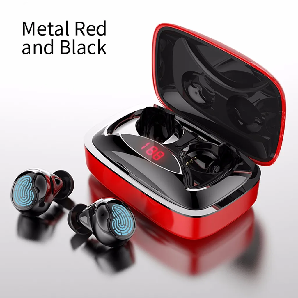 mosunx TWS headset BT5.0 wireless 2000mAh LED display sports noise reduction touch screen waterproof Bluetooth | Электроника