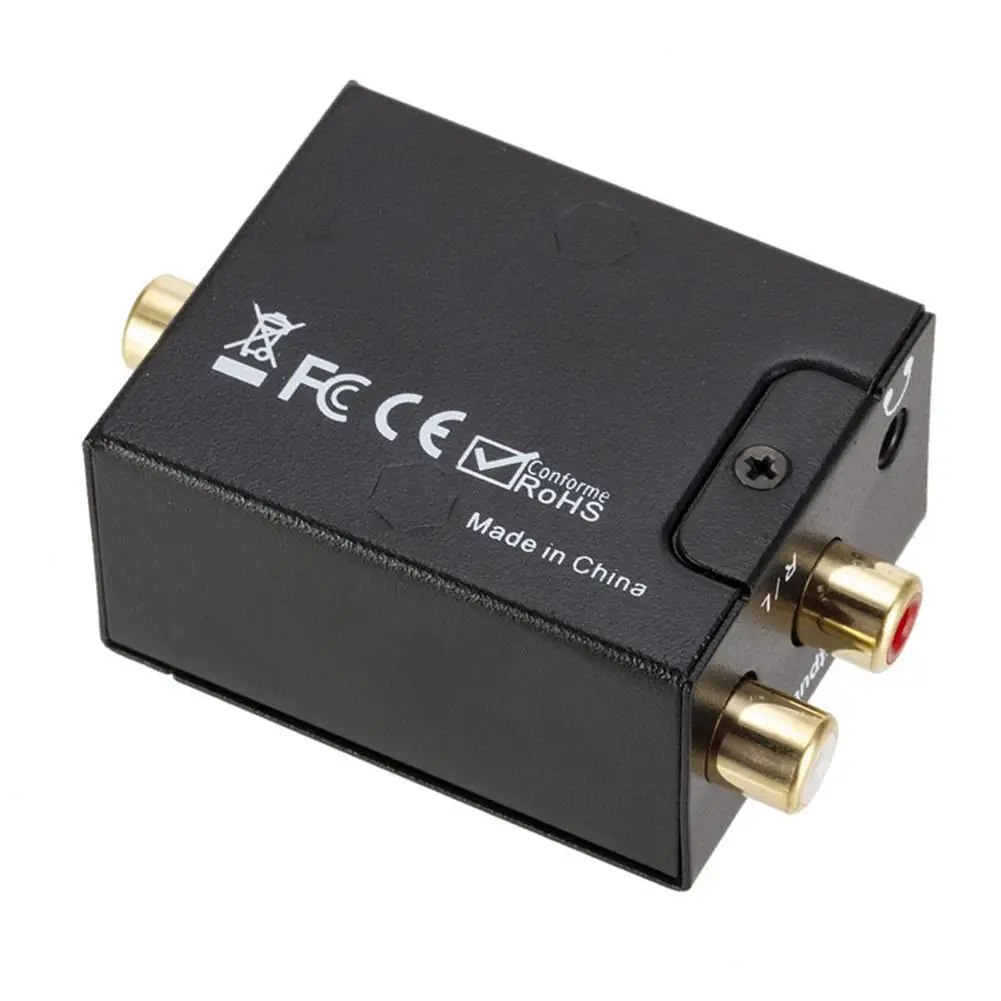 Новый 3 5 мм оптический коаксиальный Toslink цифро аналоговый RCA R/L аудио конвертер