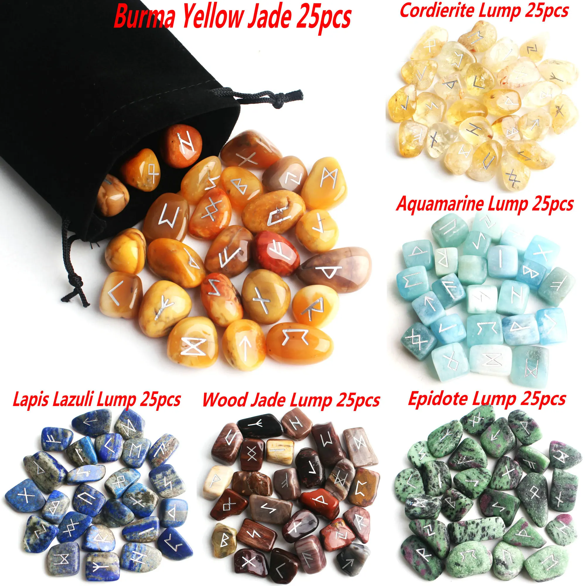 

25 шт. натуральный кристалл чакры, серебро, гадания, руны, подвеска, руны, камень, полированный драгоценный камень, исцеление, аквариумы, Декор