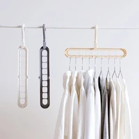 rotating nine hole hanger shape clothes hangers pants storage hangers rack multilayer storage closet organizer plastic rack