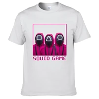 squid game square triangle circular pattern men women summer 100 cotton tees male newest top popular normal tee shirts unisex