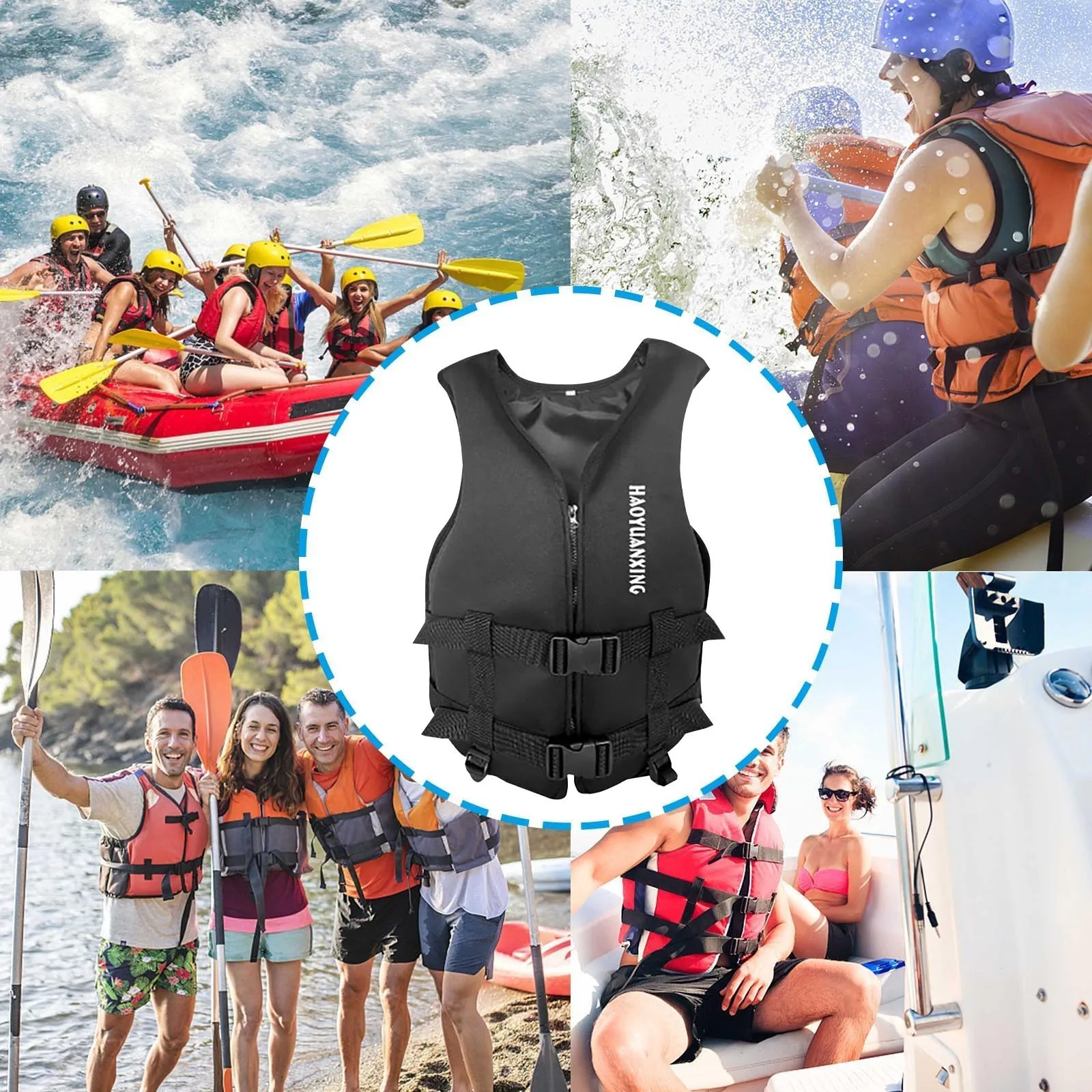 Спасательный жилет из полиэстера для взрослых ткани Оксфорд водных видов спорта