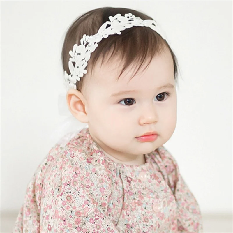 Diadema de flores para beb&eacute;, cinta para el pelo, lazo de lentejuelas, accesorios para el cabello para ni&ntilde;a y ni&ntilde;o-3