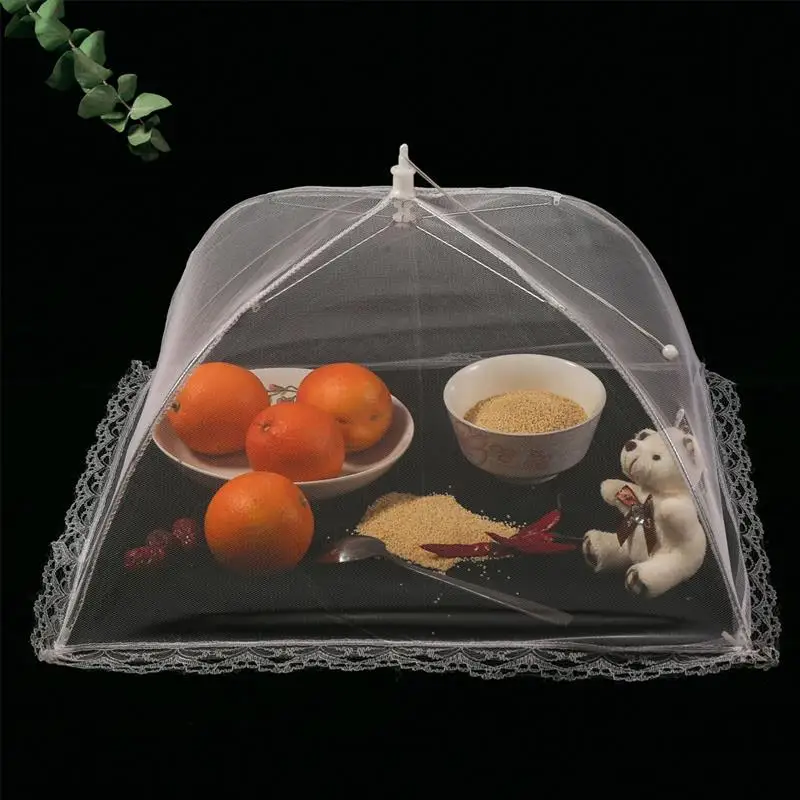 

2 Pieces Folding Food Mesh Cover Tent Home Dining Table Kitchen Counter Meal Vegetable Fruit Umbrella, 12 Inch