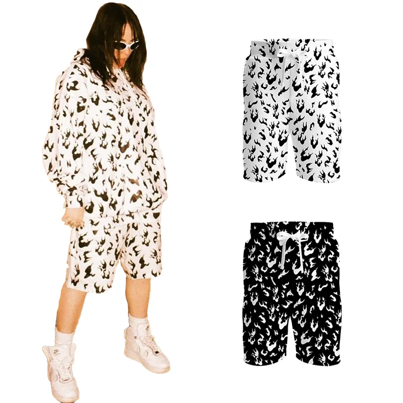 Билли ирландское пламя шорты для девочек женщин и мужчин Белый Огненный черный