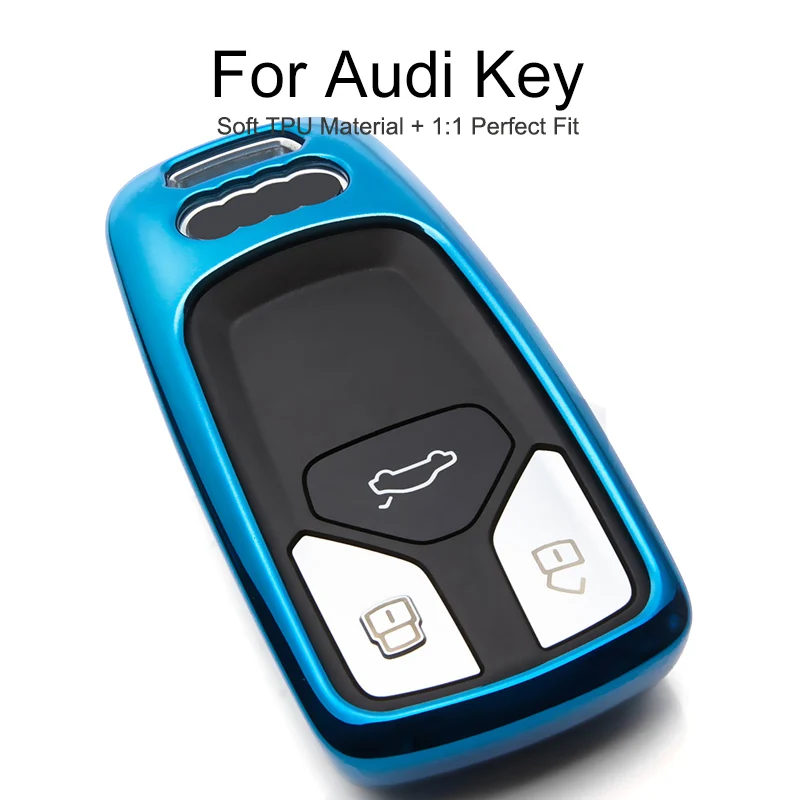 Защитный чехол для автомобильного ключа из ТПУ Audi A4l A4 B9 B7 Avant Q5 Q7 RS3 TT MK1 A3 8P A6 C6 4F